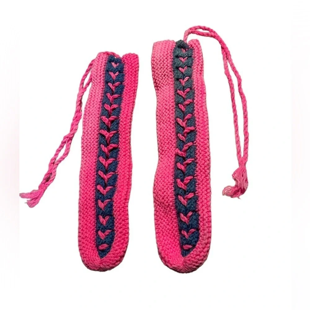 Crochet Lace up Slippers